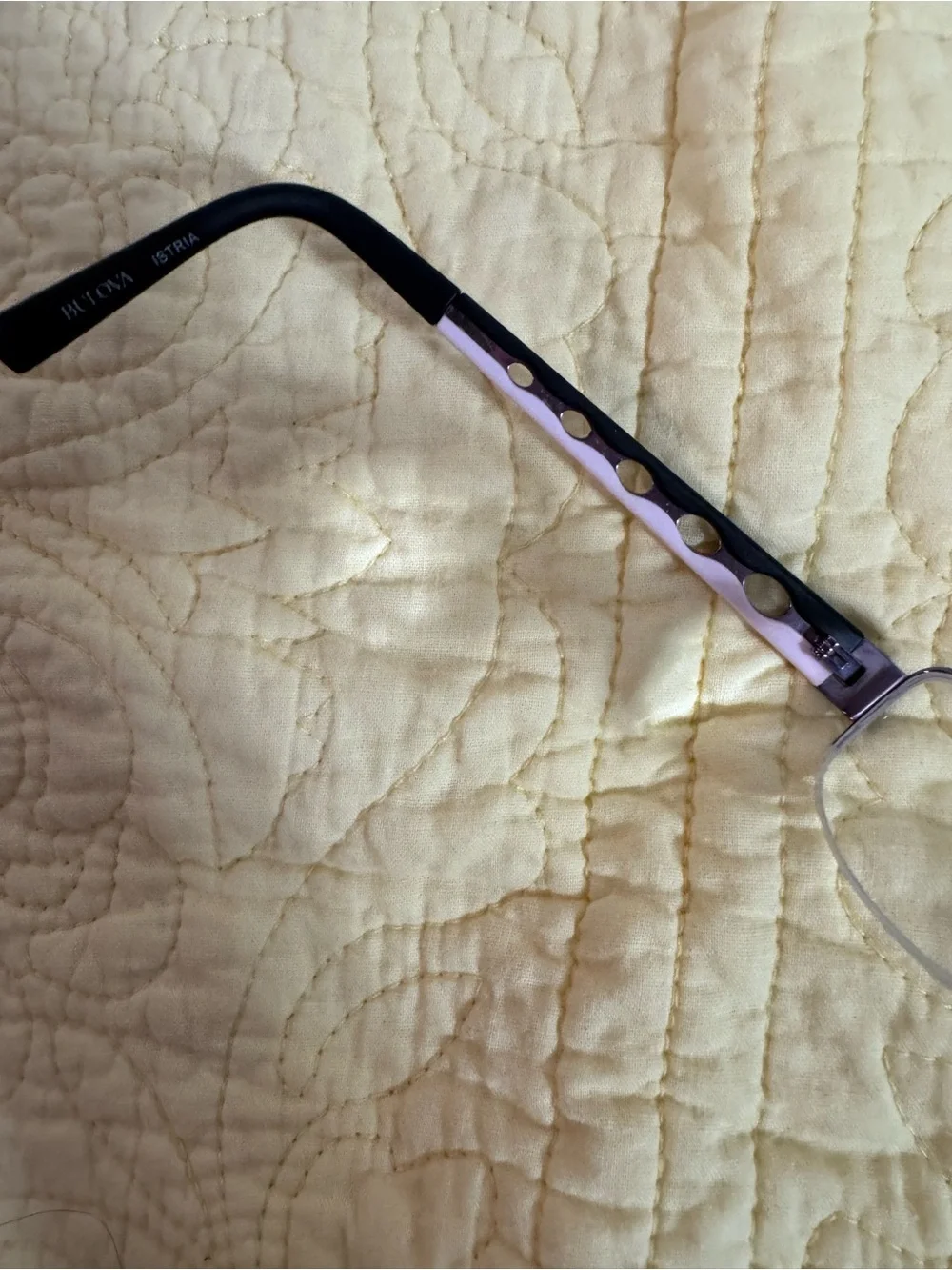 Bulova Istria Lilac and Black Rectangular Eyeglass Frames